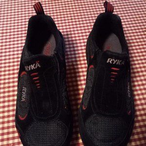 Brand New Women's Ryka Black Suede Slip On Athletic Shoe Size 7 1/2 W